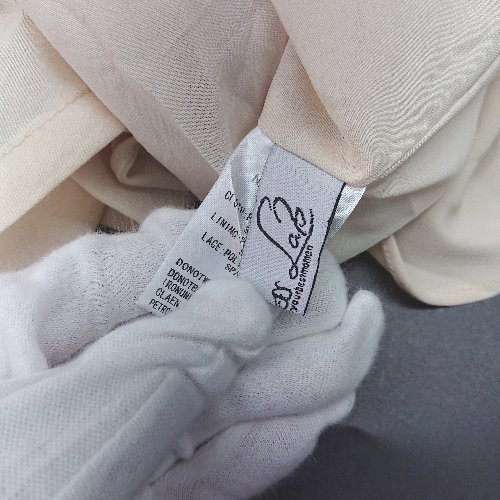 ◇ ⊂ DRESS LAB ドレスラボ 半袖 ひざ丈 ワンピース サイズM ベージュ系 レディース E 【中古】