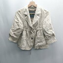 ◇ ⊂ Ray BEAMS レイビームス 七分袖 ジャケット サイズ表記なし ベージュ系 レディース E 【中古】(4)