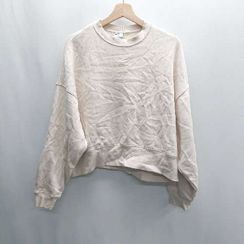 ◇ ⊇ NIKE ナイキ ロゴ刺? 長袖 トレーナー サイズL ベージュ ホワイト レディース E 【中古】 ◇ ⊇ NIKE ナイキ ロゴ刺? 長袖 トレーナー サイズL ベージュ ホワイト レディース E 【中古】
