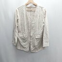 ◇ ⊇ nano universe ナノ ユニバース コットン系 長袖 ジャケット サイズ36 ベージュ レディース E 【中古】(4)