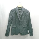 ◇ ⊇ UNITED ARROWS ストライプ柄 ミニ丈 S ジャケット スカート スーツ サイズ36 ダークグレー系 レディース E 【中古】