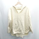 ◇ ⊇ y/m イム コットン使用 長袖 パーカー サイズM アイボリー レディース E 【中古】