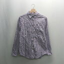 ◇ ⊇ L.L.Bean エルエルビーン ストライプ柄 長袖 シャツ サイズ6 パープル系 メンズ レディース E 【中古】