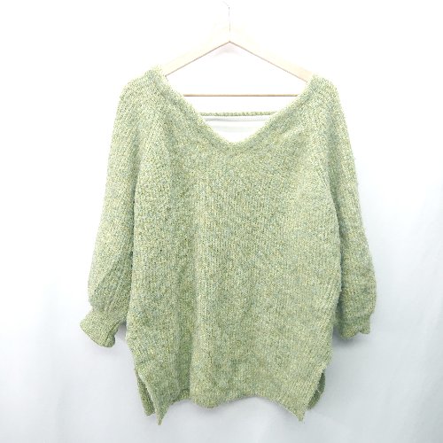 ◇ ⊇ Kastane カスタネ 長袖 セーター サイズF グリーン系 レディース E 【中古】(4)