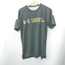 ◇ ⊂ UNDER ARMOUR アンダーアーマー ストレッチ素材 半袖 スウェット サイズM ブラック レディース E 【中古】