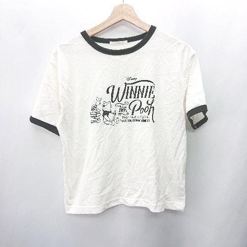◇ ⊂ ehka sopo エヘカソポ 半袖 リンガーTシャツ サイズフリー ホワイト系 レディース E 【中古】