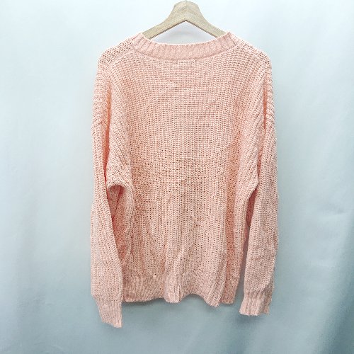 ◇ ⊇ Samansa Mos2 サマンサ モスモス 長袖 カーディガン サイズF サーモンピンク レディース E 【中古】