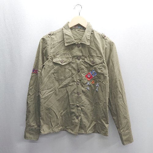 ◇ ⊂ FREE'S MART フリーズマート ワッペン 長袖 ワークシャツ サイズM カーキ レディース E 【中古】
