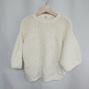 ■ ⊇ AMIW 七分袖 ニット サイズ38 オフホワイト レディース E 【中古】
