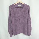 ■ ⊇ n'Or ノアール 長袖 ニット サイズF パープル レディース E 【中古】