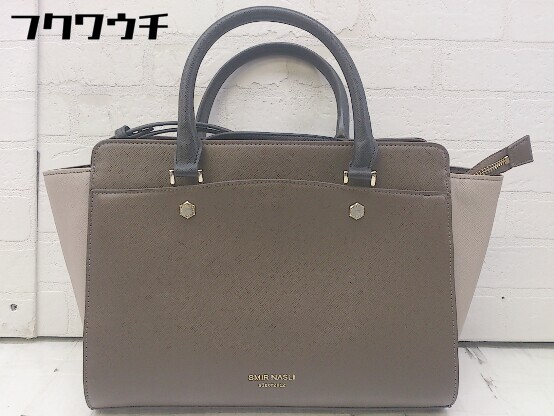■ SMIR NASLI サミールナスリ 2way トート ショルダー バッグ ブラウン レディース 【中古】