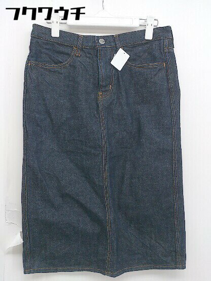 ◇ D.M.G. ドミンゴ スリット 膝丈 タイト スカート サイズS インディゴ レディース 【中古】