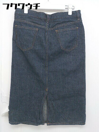 フクワウチの◇ D.M.G. ドミンゴ スリット 膝丈 タイト スカート サイズS インディゴ レディース 【中古】｜アングル2