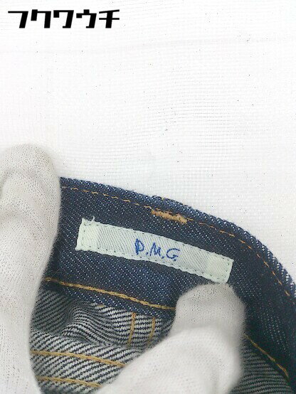 フクワウチの◇ D.M.G. ドミンゴ スリット 膝丈 タイト スカート サイズS インディゴ レディース 【中古】｜アングル3