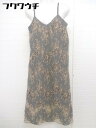 ◇ natural couture ナチュラルクチュール レース キャミソール ロング ワンピース サイズF グレー ベージュ レディース 【中古】