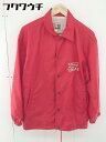 ◇ HEAVY DUTY GARMENT ロゴ 長袖 コーチジャケット サイズ S レッド ホワイト メンズ 【中古】