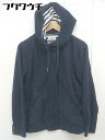 ◇ green label relaxing グリーンレーベル UNITED ARROWS ジップアップ 長袖 パーカー サイズ44 ネイビー メンズ 【中古】