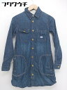 ◇ ◎ Lee × URBAN RESEARCH ROSSO 長袖 ミニ シャツ ワンピース サイズS ブルー系 レディース 【中古】(4)