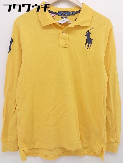 ◇ POLO RALPH LAUREN キッズ 子供服 ビッグポニー 長袖 ポロシャツ サイズXL (18-20) イエロー系 メンズ 【中古】