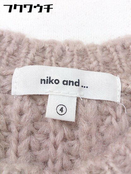 ◇　◎ niko and … ニコアンド ネックウォーマー付 長袖 ニット セーター サイズ4 ピンク レディース 【中古】