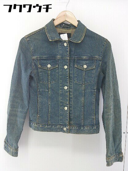 ◇ INED イネド ウォッシュ加工 デニム ジャケット Gジャン サイズ7 インディゴ レディース 【中古】