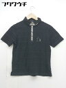 ◇ Munsingwear マンシングウェア ハーフジップ 半袖 ポロシャツ サイズM ブラック レディース 【中古】