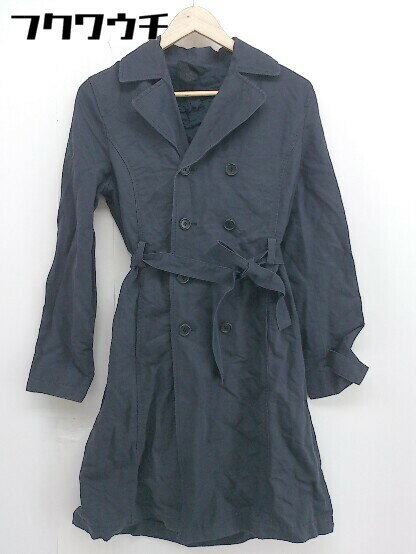◇ KNOTT GALERIE VIE ノット ギャルリー ヴィー リネン混 長袖 コート サイズ1 ネイビー系 レディース 【中古】