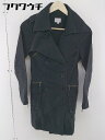 ◇ ◎ TAKEO KIKUCHI タケオキクチ 長袖 トレンチ コート サイズ1 ブラック メンズ 【中古】