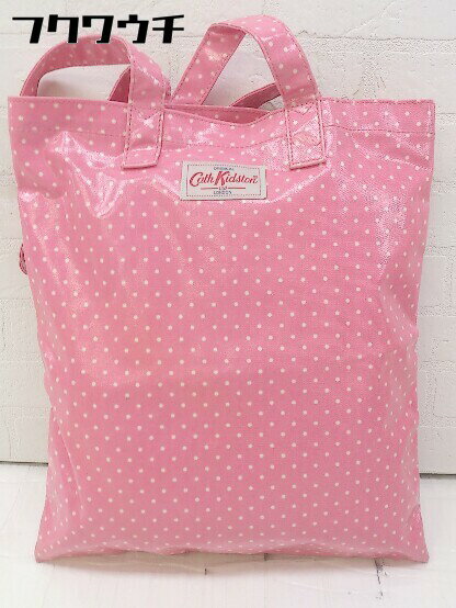 ◇ Cath Kidston キャスキッドソン ドット 水玉 トート ハンド バッグ ピンク レディース 【中古】