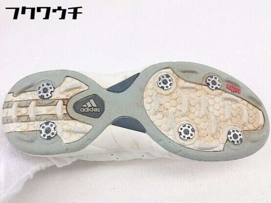 ◇◎adidasアディダス?670806Traxionスパイクゴルフシューズサイズ23.5cmホワイトレディース【中古】
