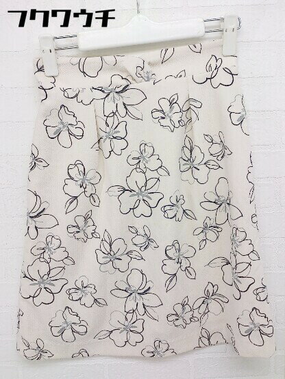 ◇ PROPORTION BODY DRESSING 総柄 バックジップ ミニ スカート サイズ1 ライトベージュ系 レディース 【中古】