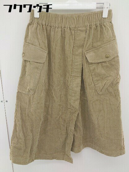 ◇ BEAMS HEART ビームス ハート コーデュロイ 膝下丈 フレア スカート ベージュ系 レディース 【中古】