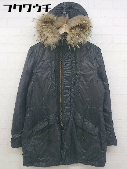 ■ nano universe GROUND FLOOR ナノ ユニバース グラウンドフロアー 長袖 コート サイズM ブラック レディース 【中古】