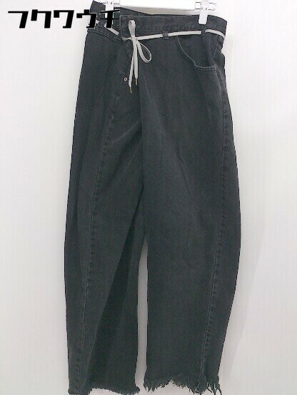 ◇ ◎ MAISON EUREKA メゾンエウレカ リメイク ワイド カットオフ ジーンズ デニム パンツ サイズS ブラック レディース 【中古】のサムネイル