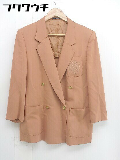 ◇ VIYELLA ダブル 長袖 テーラード ジャケット サイズ11 オレンジ系 レディース 【中古】