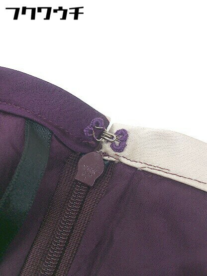 フクワウチの◇ pierre cardin ピエールカルダン 総柄 膝下丈 タイト ナロー スカート サイズ42 パープル系 レディース 【中古】｜アングル3