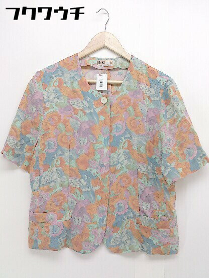 ◇ DAKS ダックス 総柄 半袖 シャツ ブラウス オレンジ系 レディース 【中古】