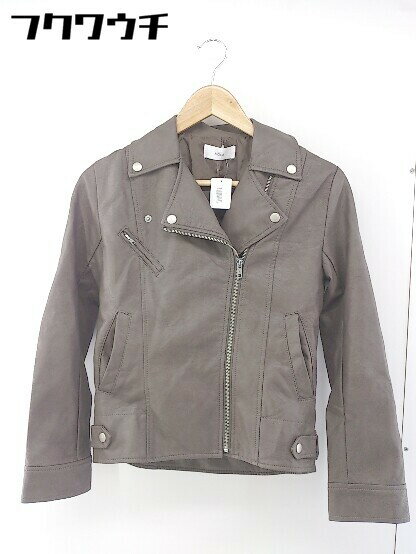 ◇ select MOCA セレクトモカ ジップアップ 長袖 ライダースジャケット サイズM ブラウン系 レディース 【中古】