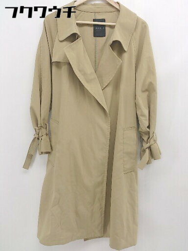 ■ ◎ JEANASIS ジーナシス ウエストベルト付き ラップ コート サイズF ベージュ系 レディース 【中古】 ■ ◎ JEANASIS ジーナシス ウエストベルト付き ラップ コート サイズF ベージュ系 レディース 【中古】