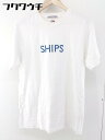 ◇ SHIPS シップス × Fruit of the Loom Japan 刺繍 半袖 Tシャツ カットソー サイズM ホワイト メンズ 【中古】