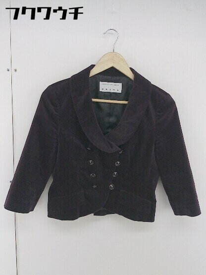 ◇ PRIDE INTERNATIONAL DESIGN ベロア調 長袖 ジャケット サイズ38 ダークパープル系 レディース 【中古】