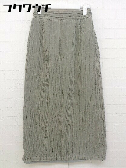 ◇ KBF+ ケービーエフプラス URBAN RESEARCH コーデュロイ ロング ナロー スカート サイズO カーキ レディース 【中古】
