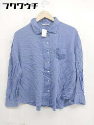 ◇ ◎ bulle de savon ビュル デ サボン 長袖 シャツ サイズF ブルー レディース 【中古】