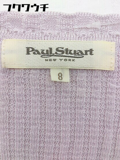 ◇ Paul Stuart ポール スチュアート シルク100% 裾フリル 半袖 ニット セーター サイズ 8 ピンク レディース 【中古】