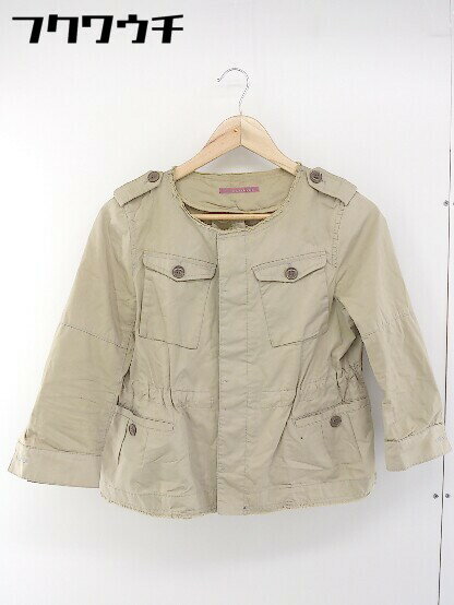 ◇ MATIERES マティエ 長袖 ノーカラー ジャケット ベージュ レディース 【中古】