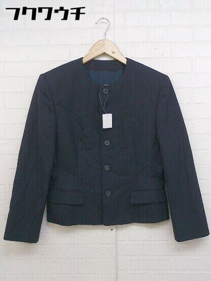 ◇ J.PRESS Jプレス 長袖 ノーカラー ジャケット サイズ9 ネイビー レディース 【中古】