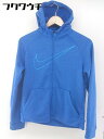 ◇ NIKE ナイキ スウッシュ 長袖 ジップアップ パーカー サイズL ブルー レディース 【中古】