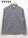 ◇ THE SHOP TK ザショップティーケー TAKEO KIKUCHI チェック ボタンダウン BD 長袖 シャツ サイズS ブラック系 メンズ 【中古】