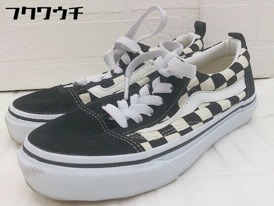 ◇ VANS ヴァンズ OLD SKOOL V36 CK BLK/WHT キッズ 子供靴 サイズ22.0cm ブラック アイボリー系 レディース メンズ 【中古】