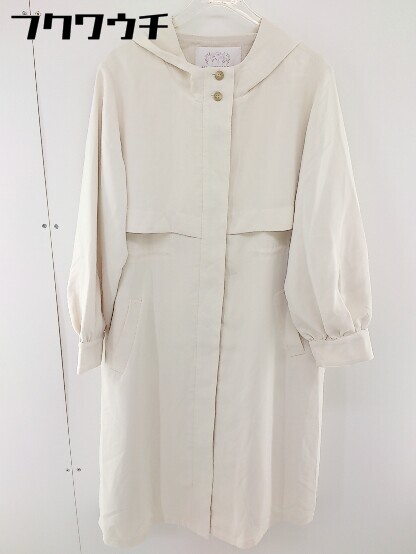 ◇ MAJESTIC LEGON マジェスティックレゴン 比翼 フード コート サイズM ベージュ系 レディース 【中古】